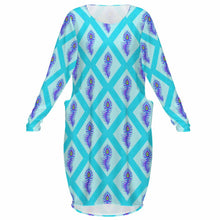 Cargar imagen en el visor de la galería, Vestido de moda para mujer de manga larga con bolsillos ZO personalizado con patrón foto texto (impresión de imagen única)