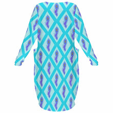 Cargar imagen en el visor de la galería, Vestido de moda para mujer de manga larga con bolsillos ZO personalizado con patrón foto texto (impresión de imagen única)