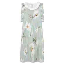 Cargar imagen en el visor de la galería, Vestido de mujer con cuello de muñeca y borde de volantes F11Q con diseño 2 en 1 personalizado con patrón foto texto (impresión de imagen única)