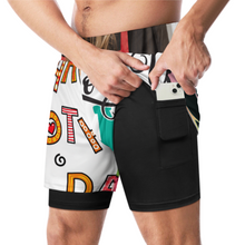 Cargar imagen en el visor de la galería, Bañador para hombre SDS076 pantalones cortos deportivos de playa personalizado con patrón foto texto (impresión de imágenes múltiples)