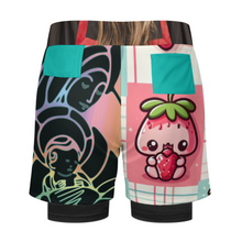 Cargar imagen en el visor de la galería, Bañador para hombre SDS076 pantalones cortos deportivos de playa personalizado con patrón foto texto (impresión de imágenes múltiples)