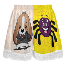 Cargar imagen en el visor de la galería, Pantalones de pijama cortos con ribete de encaje para mujer SDS2516 personalizados con patrón foto texto (impresión de imágenes múltiples)