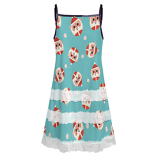 Cargar imagen en el visor de la galería, Vestido lencero con ribete de encaje para mujer SDS2520 personalizado con patrón foto texto (impresión de imágenes múltiples)