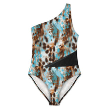 Cargar imagen en el visor de la galería, Traje de baño de una pieza de malla adelgazante sexy para mujer SDS504 personalizado con patrón foto texto (impresión de imagen única)