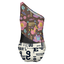 Cargar imagen en el visor de la galería, Traje de baño de una pieza de malla adelgazante sexy para mujer SDS504 personalizado con patrón foto texto (Impresión Completa de múltiples imágenes)
