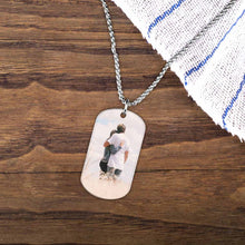 Cargar imagen en el visor de la galería, Collar Conmemorativo / Colgante de Placa Identificación para Mujer Hombre SS1401117 Grabado Personalizado con Texto Nombre