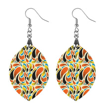 Cargar imagen en el visor de la galería, Pendientes de madera natural colgantes para mujeres y niñas SS1405003 Personalizados con Foto, Texto o Logo