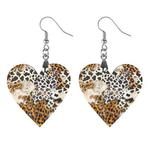 Cargar imagen en el visor de la galería, Pendientes de madera natural colgantes para mujeres y niñas SS1405003 Personalizados con Foto, Texto o Logo