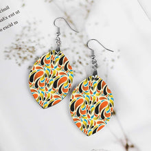 Cargar imagen en el visor de la galería, Pendientes de madera natural colgantes para mujeres y niñas SS1405003 Personalizados con Foto, Texto o Logo