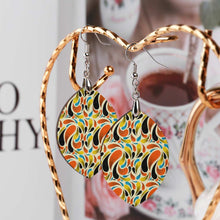 Cargar imagen en el visor de la galería, Pendientes de madera natural colgantes para mujeres y niñas SS1405003 Personalizados con Foto, Texto o Logo