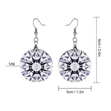 Cargar imagen en el visor de la galería, Pendientes de madera natural colgantes para mujeres y niñas SS1405003 Personalizados con Foto, Texto o Logo