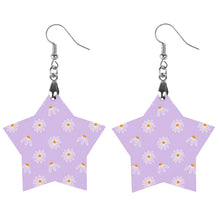 Cargar imagen en el visor de la galería, Pendientes de madera natural colgantes para mujeres y niñas SS1405003 Personalizados con Foto, Texto o Logo