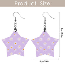 Cargar imagen en el visor de la galería, Pendientes de madera natural colgantes para mujeres y niñas SS1405003 Personalizados con Foto, Texto o Logo