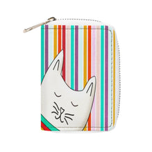 Cargar imagen en el visor de la galería, Tarjetero de piel sintética con cremallera personalizado con patrón foto texto (impresión de imágenes múltiples)