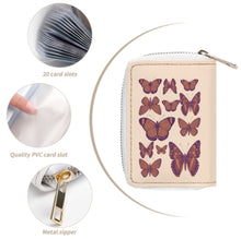 Cargar imagen en el visor de la galería, Tarjetero de piel sintética con cremallera personalizado con patrón foto texto (impresión de imágenes múltiples)