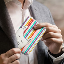 Cargar imagen en el visor de la galería, Tarjetero de piel sintética con cremallera personalizado con patrón foto texto (impresión de imágenes múltiples)