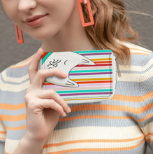 Cargar imagen en el visor de la galería, Tarjetero de piel sintética con cremallera personalizado con patrón foto texto (impresión de imágenes múltiples)