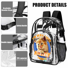 Cargar imagen en el visor de la galería, Mochila Escolar transparente con Bolsillo de Malla personalizado con patrón foto texto