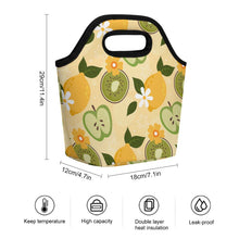 Cargar imagen en el visor de la galería, Bolsa de almuerzo portátil personalizado con patrón foto texto (impresión de imagen única)