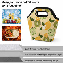 Cargar imagen en el visor de la galería, Bolsa de almuerzo portátil personalizado con patrón foto texto (impresión de imagen única)