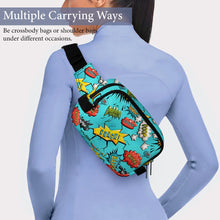 Cargar imagen en el visor de la galería, Riñonera cuadrada de doble capa XB0610007 para hombre y mujer personalizado con patrón foto texto
