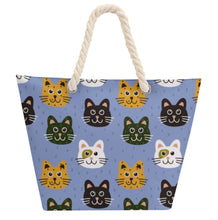 Cargar imagen en el visor de la galería, Bolsa de mano de cuerda de cáñamo de gran capacidad personalizado con patrón foto texto (impresión de imágenes múltiples)