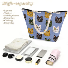 Cargar imagen en el visor de la galería, Bolsa de mano de cuerda de cáñamo de gran capacidad personalizado con patrón foto texto (impresión de imágenes múltiples)