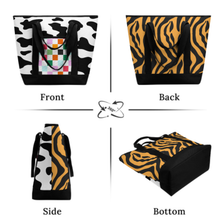 Cargar imagen en el visor de la galería, Bolsa de Compras Térmica de Gran Capacidad XB0601064 personalizado con patrón foto texto (impresión de imágenes múltiples)