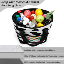Cargar imagen en el visor de la galería, Bolsa de Compras Térmica de Gran Capacidad XB0601064 personalizado con patrón foto texto (impresión de imágenes múltiples)