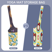 Cargar imagen en el visor de la galería, Bolsa de almacenamiento plegable de lona para esterilla de yoga personalizado con patrón foto texto (impresión de imágenes múltiples)