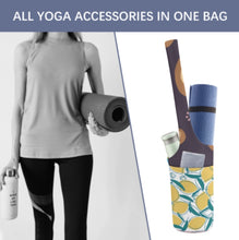 Cargar imagen en el visor de la galería, Bolsa de almacenamiento plegable de lona para esterilla de yoga personalizado con patrón foto texto (impresión de imágenes múltiples)