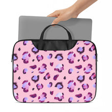 Cargar imagen en el visor de la galería, Bolso de mano de piel para portátil personalizado con patrón foto texto