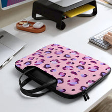 Cargar imagen en el visor de la galería, Bolso de mano de piel para portátil personalizado con patrón foto texto