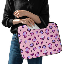 Cargar imagen en el visor de la galería, Bolso de mano de piel para portátil personalizado con patrón foto texto