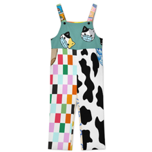 Cargar imagen en el visor de la galería, Mono de mujer 20LR con botones personalizado con patrón foto texto (impresión de imágenes múltiples)