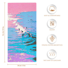 Cargar imagen en el visor de la galería, Toalla de baño de lana coral personalizado con patrón foto texto