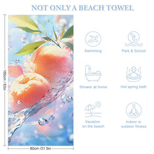 Cargar imagen en el visor de la galería, Toalla de playa talla grande de terciopelo de doble cara 160 x 80 cm personalizado con patrón foto texto