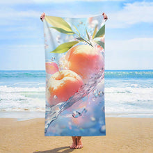 Cargar imagen en el visor de la galería, Toalla de playa talla grande de terciopelo de doble cara 160 x 80 cm personalizado con patrón foto texto