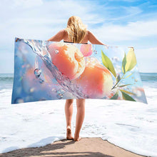 Cargar imagen en el visor de la galería, Toalla de playa talla grande de terciopelo de doble cara 160 x 80 cm personalizado con patrón foto texto