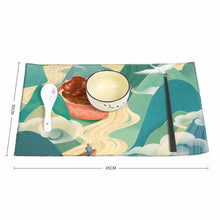 Cargar imagen en el visor de la galería, Juego de 6 manteles individuales de lona personalizado con patrón foto texto