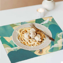 Cargar imagen en el visor de la galería, Juego de 6 manteles individuales de lona personalizado con patrón foto texto