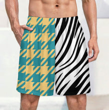 Cargar imagen en el visor de la galería, Pantalones cortos de pijama de seda ultrasuave para hombre LM012 personalizado con patrón foto texto (impresión de imágenes múltiples)