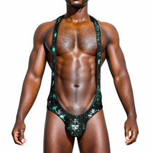 Cargar imagen en el visor de la galería, Ropa interior sexy de una pieza para hombres SDSQQ001 personalizado con patrón foto texto (impresión de imagen única)