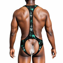 Cargar imagen en el visor de la galería, Ropa interior sexy de una pieza para hombres SDSQQ001 personalizado con patrón foto texto (impresión de imagen única)