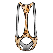 Cargar imagen en el visor de la galería, Ropa interior sexy de una pieza para hombre SDSQQ001 personalizado con patrón foto texto (impresión de imágenes múltiples)