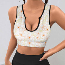 Cargar imagen en el visor de la galería, Sujetador deportivo para mujer, top corto de yoga, top push up YJ053 personalizado con patrón foto texto (impresión de imagen única)