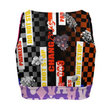 Cargar imagen en el visor de la galería, Sujetador de yoga y fitness con cremallera frontal para mujer SDS2007 personalizado con patrón foto texto (impresión de imágenes múltiples)