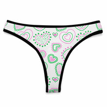 Cargar imagen en el visor de la galería, Tanga de seda hielo para mujer NZ207 con espalda en T personalizado con patrón foto texto (impresión de imagen única)