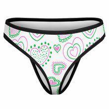 Cargar imagen en el visor de la galería, Tanga de seda hielo para mujer NZ207 con espalda en T personalizado con patrón foto texto (impresión de imagen única)