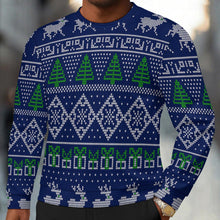 Cargar imagen en el visor de la galería, Sudadera de manga larga para hombre C20H personalizado con patrón foto texto (impresión de imagen única)